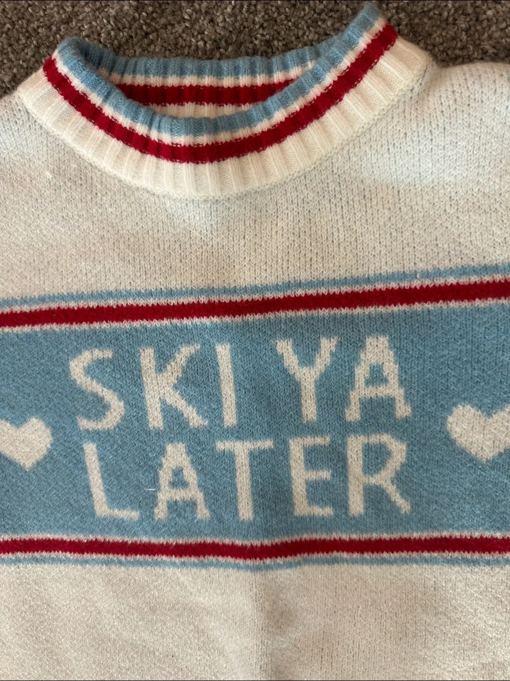 Old Navy Cream and Light Blue 